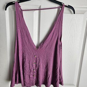 Purple crop camisole top